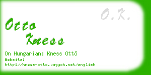 otto kness business card